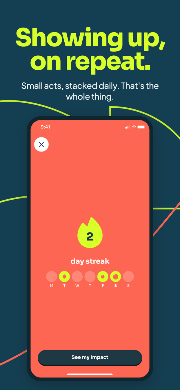 Ritmo day streak screen